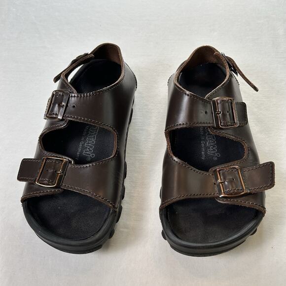 Birkenstock Tatami Nebraska Sandals Men’s 10 EU 43 Brown Leather Buckle Strap main image 4